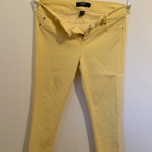 Yellow wash jeans